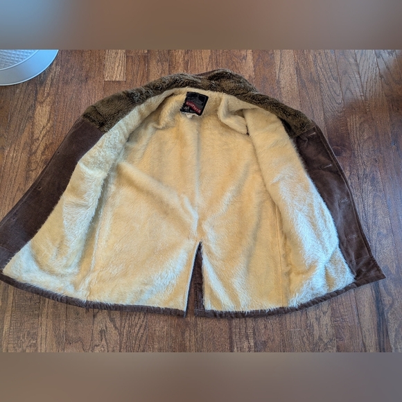 Vintage Bagpiper Men's Brown Corduroy Jacket with Faux Fur Lining Sz 48 (Medium) - Picture 11 of 14